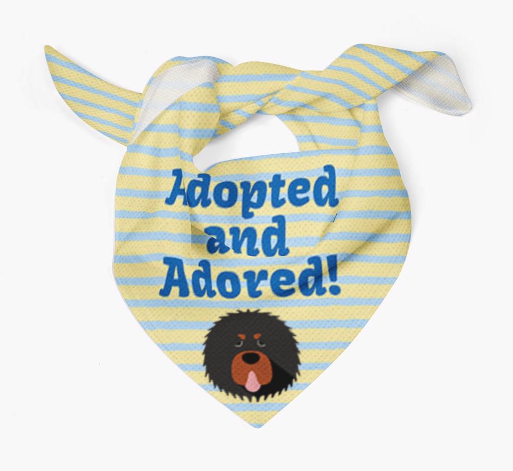 'Adopted and Adored' - Personalized {breedFullName} Bandana