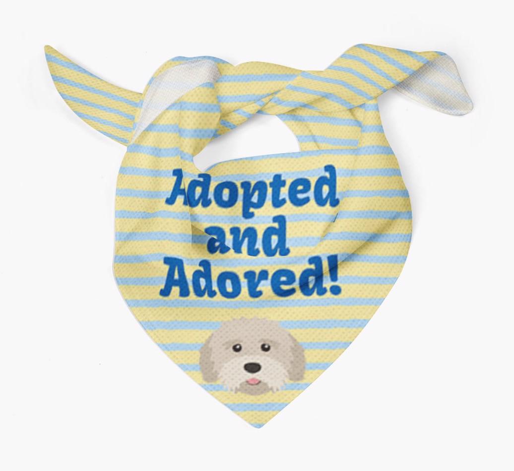 'Adopted and Adored' - Personalized {breedFullName} Bandana