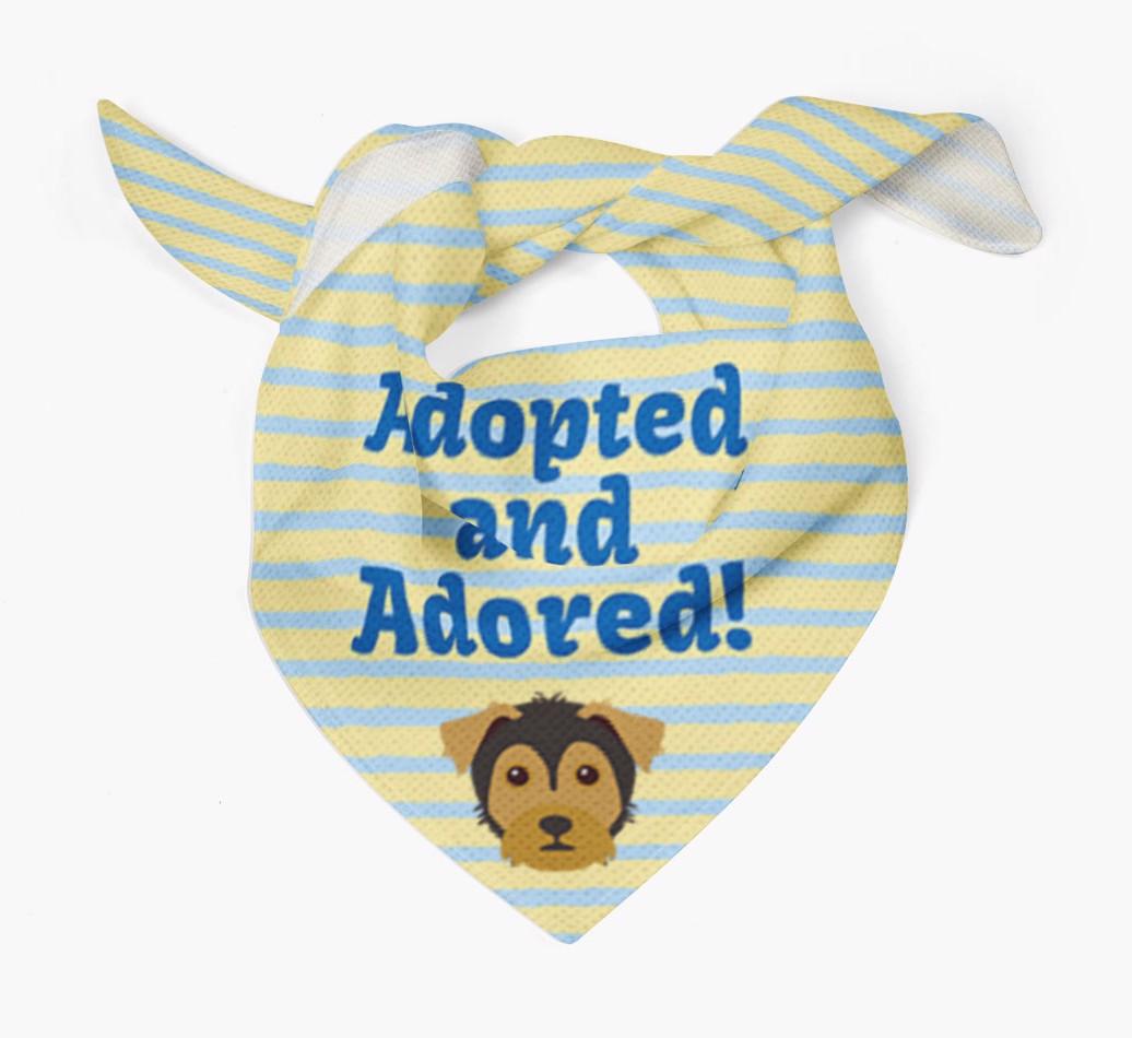 'Adopted and Adored' - Personalized {breedFullName} Bandana