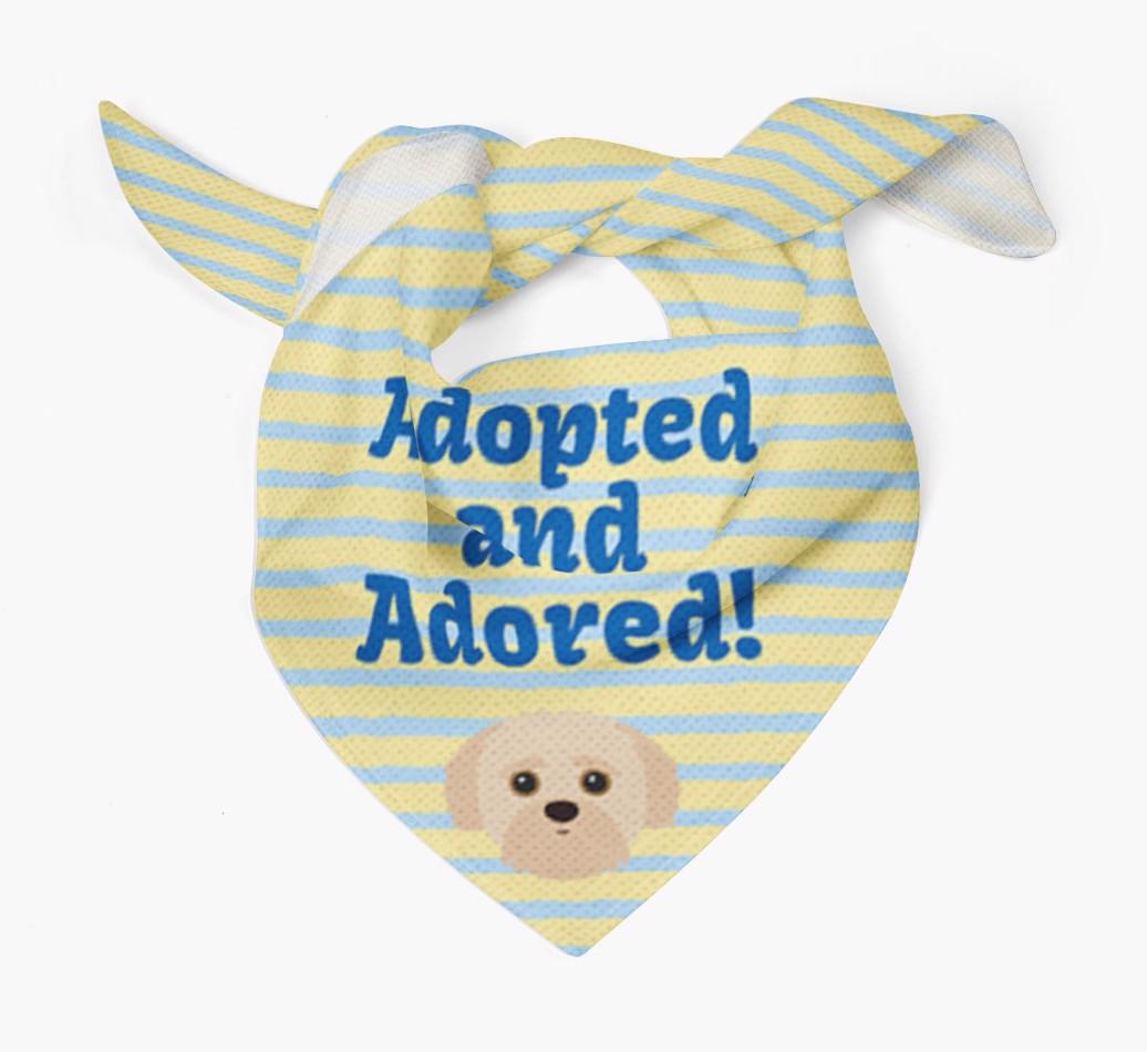 'Adopted and Adored' - Personalized {breedFullName} Bandana