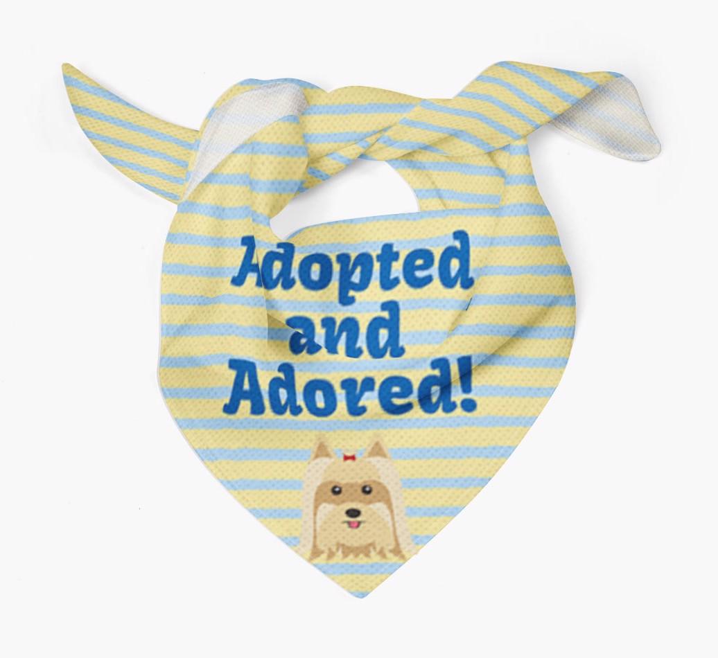 'Adopted and Adored' - Personalized {breedFullName} Bandana