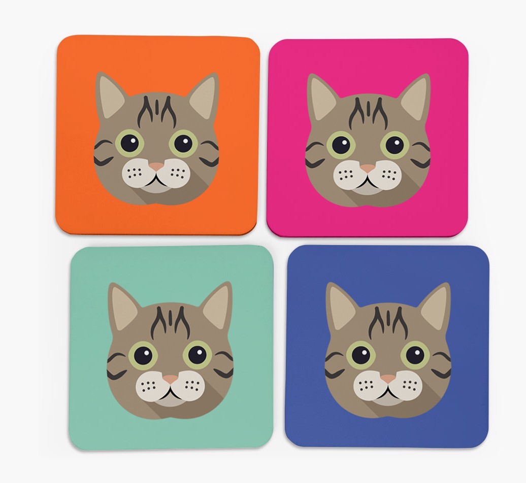 '{breedCommonName} Icon' - Personalised {breedFullName} Coasters (Set of 4)