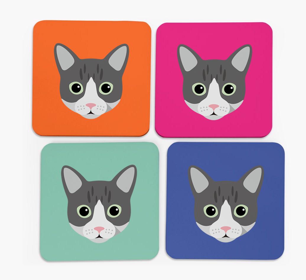 '{breedCommonName} Icon' - Personalized Coasters (Set of 4)