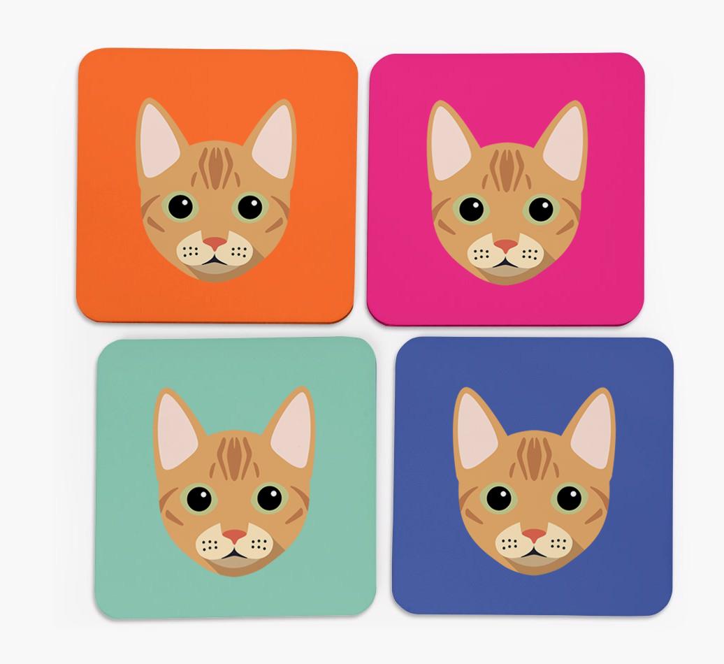 '{breedCommonName} Icon' - Personalized Coasters (Set of 4)