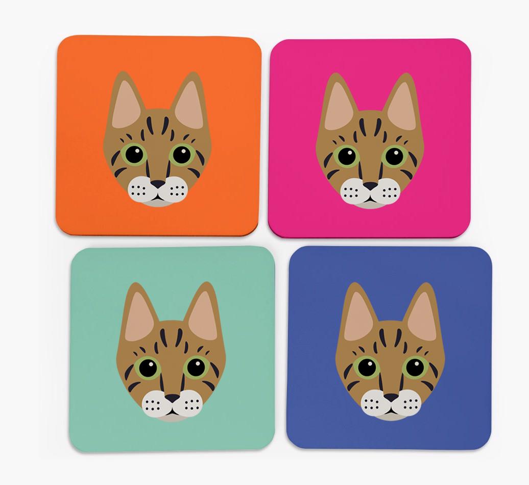 '{breedCommonName} Icon' - Personalized Coasters (Set of 4)