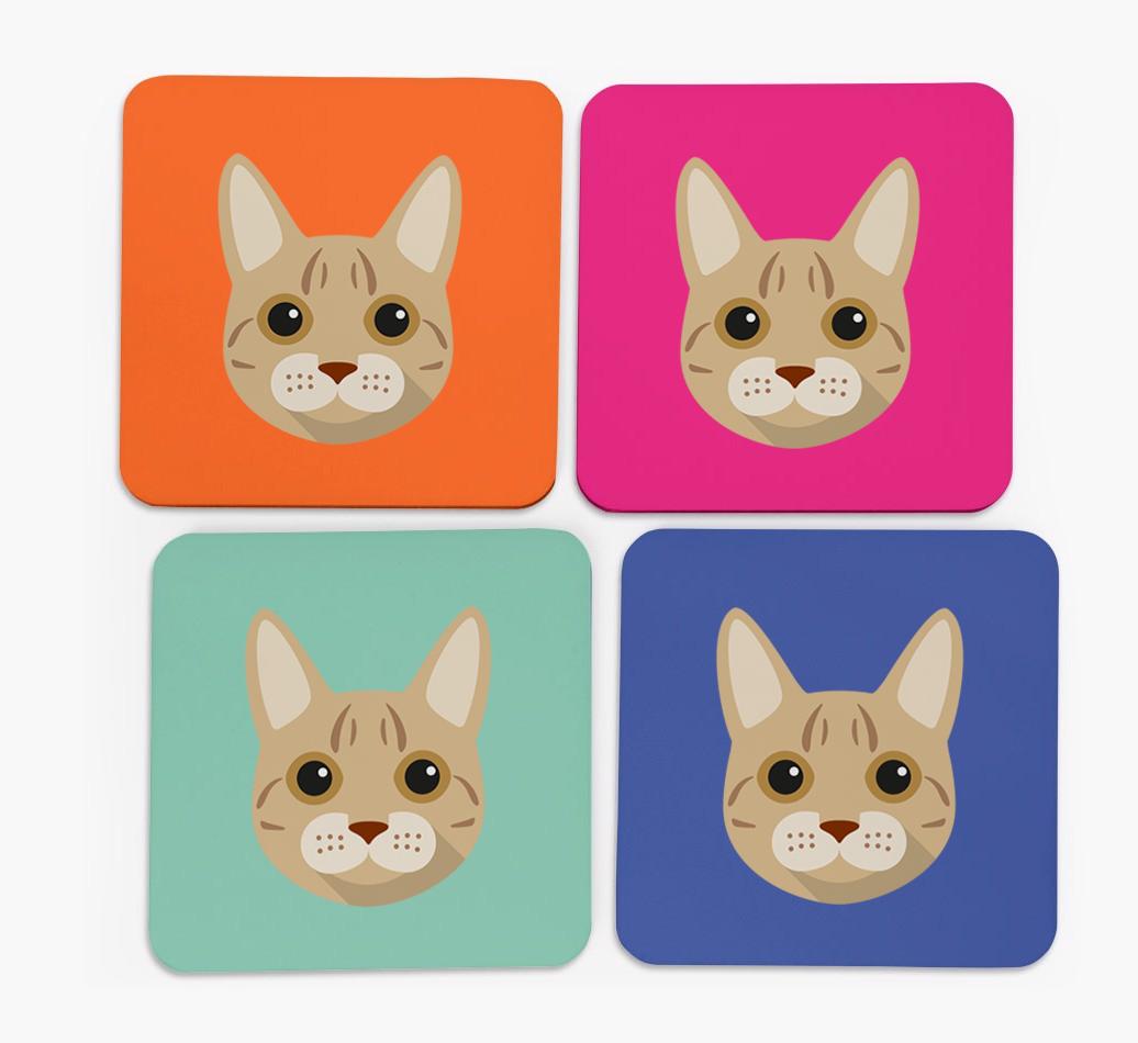 '{breedCommonName} Icon' - Personalized Coasters (Set of 4)
