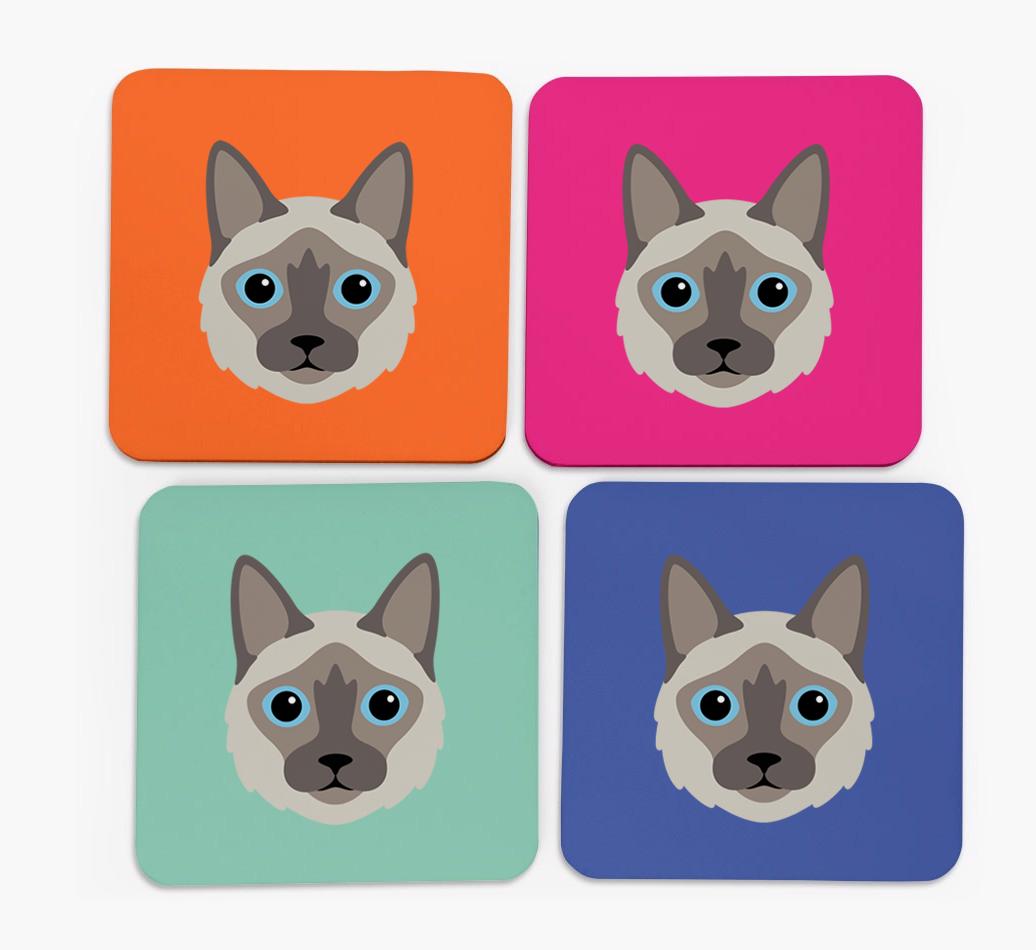 '{breedCommonName} Icon' - Personalized Coasters (Set of 4)