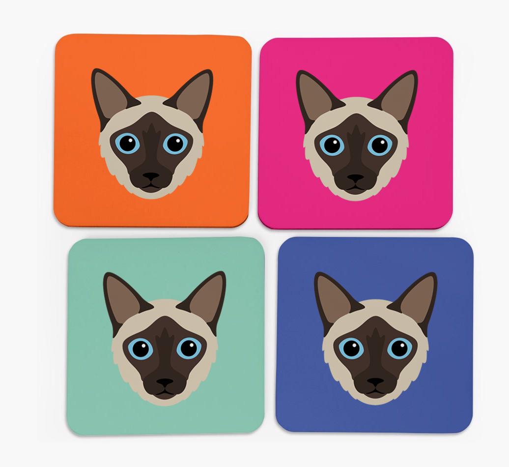 '{breedCommonName} Icon' - Personalized Coasters (Set of 4)