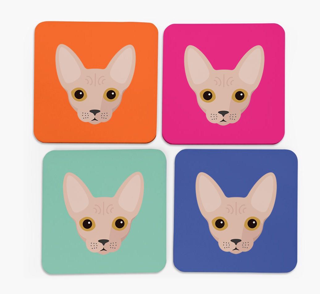 '{breedCommonName} Icon' - Personalized Coasters (Set of 4)