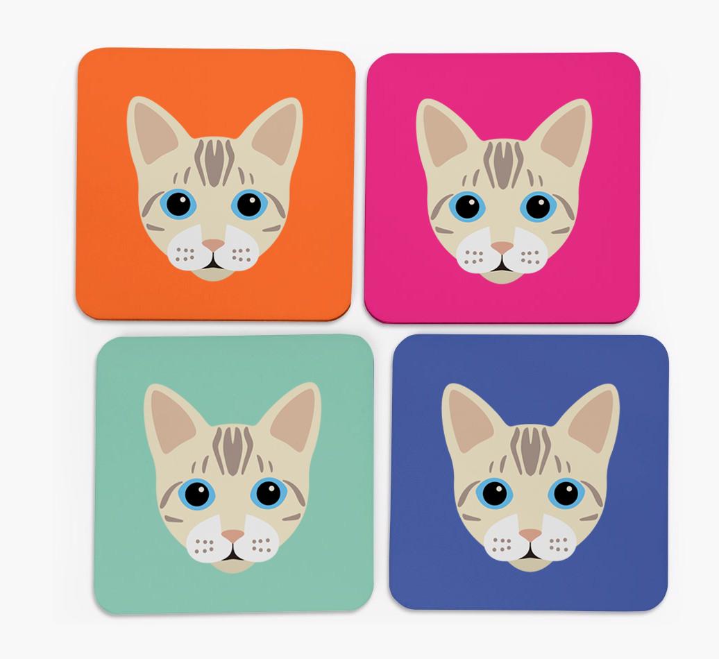'{breedCommonName} Icon' - Personalized Coasters (Set of 4)
