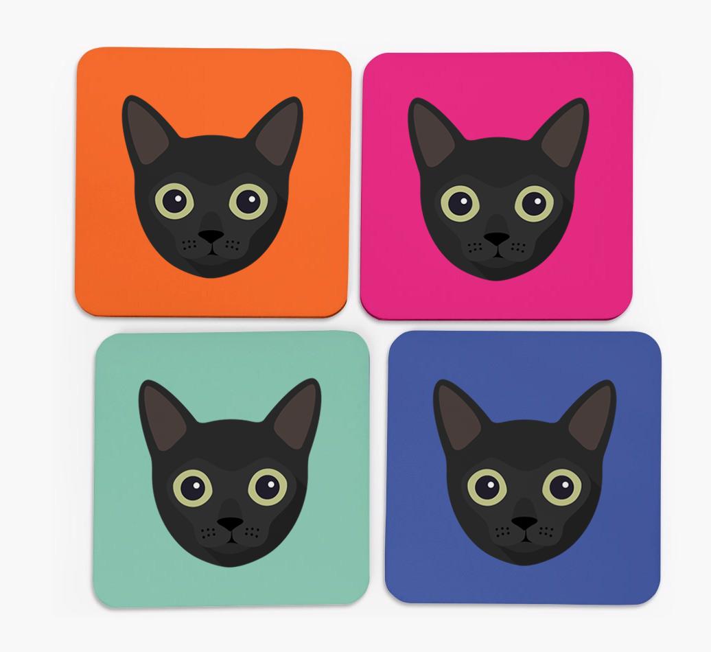 '{breedCommonName} Icon' - Personalized Coasters (Set of 4)