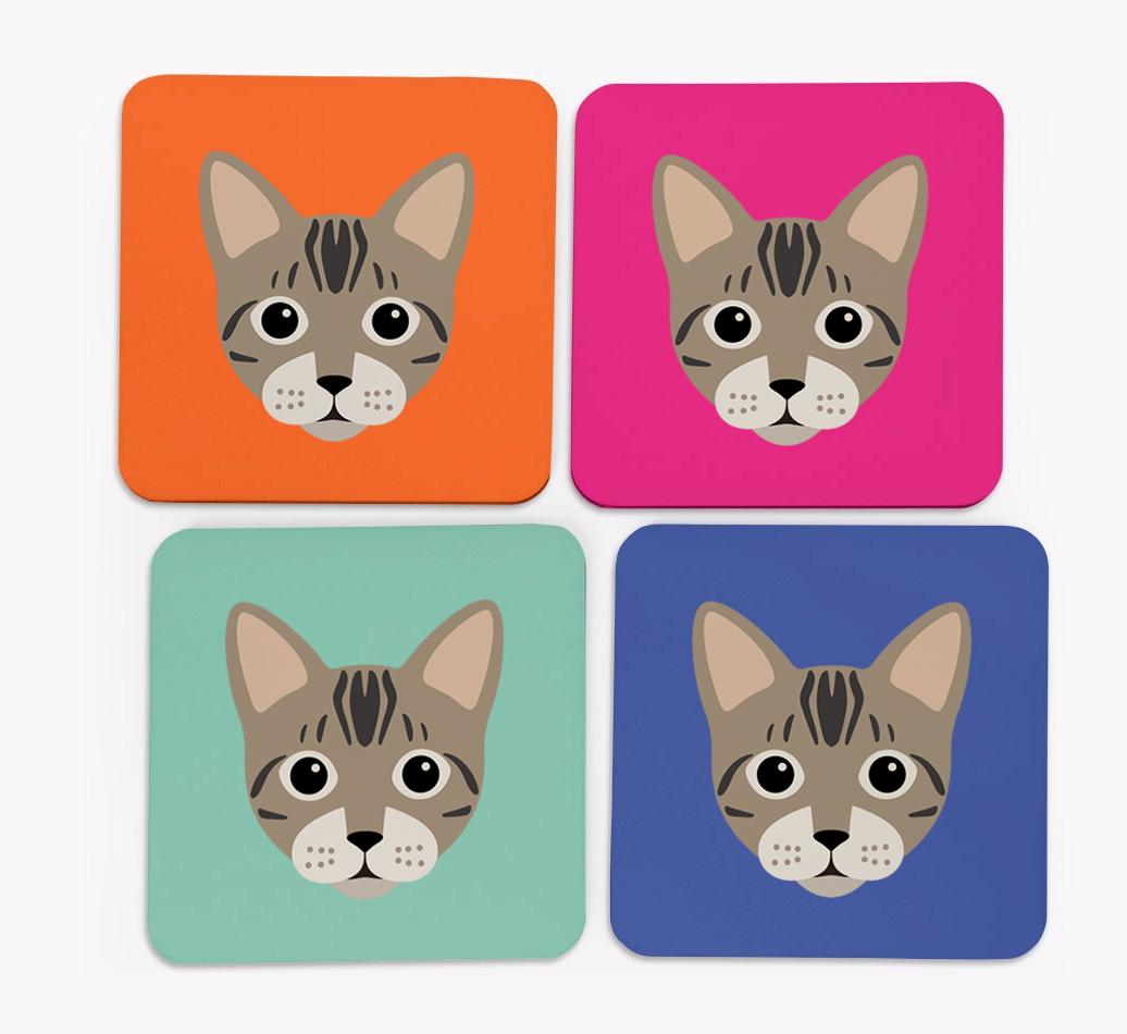 '{breedCommonName} Icon' - Personalized Coasters (Set of 4)