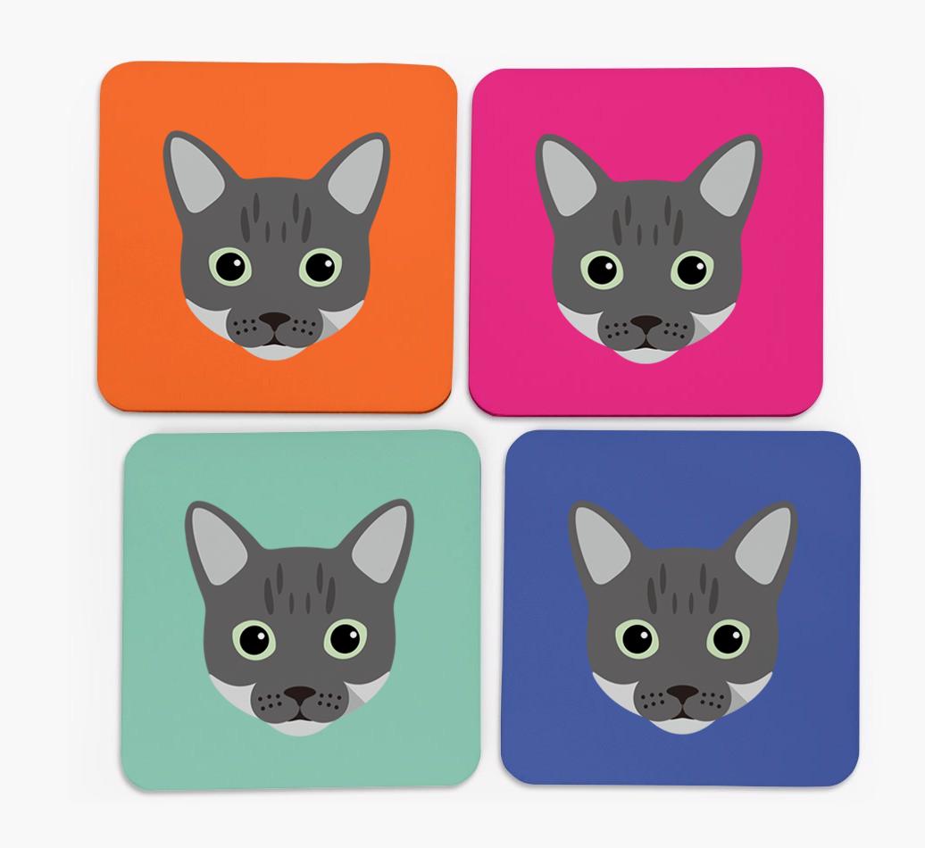 '{breedCommonName} Icon' - Personalized Coasters (Set of 4)