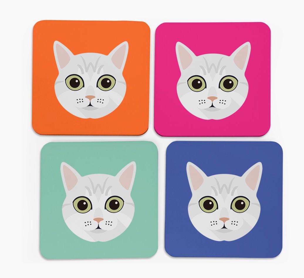 '{breedCommonName} Icon' - Personalized Coasters (Set of 4)