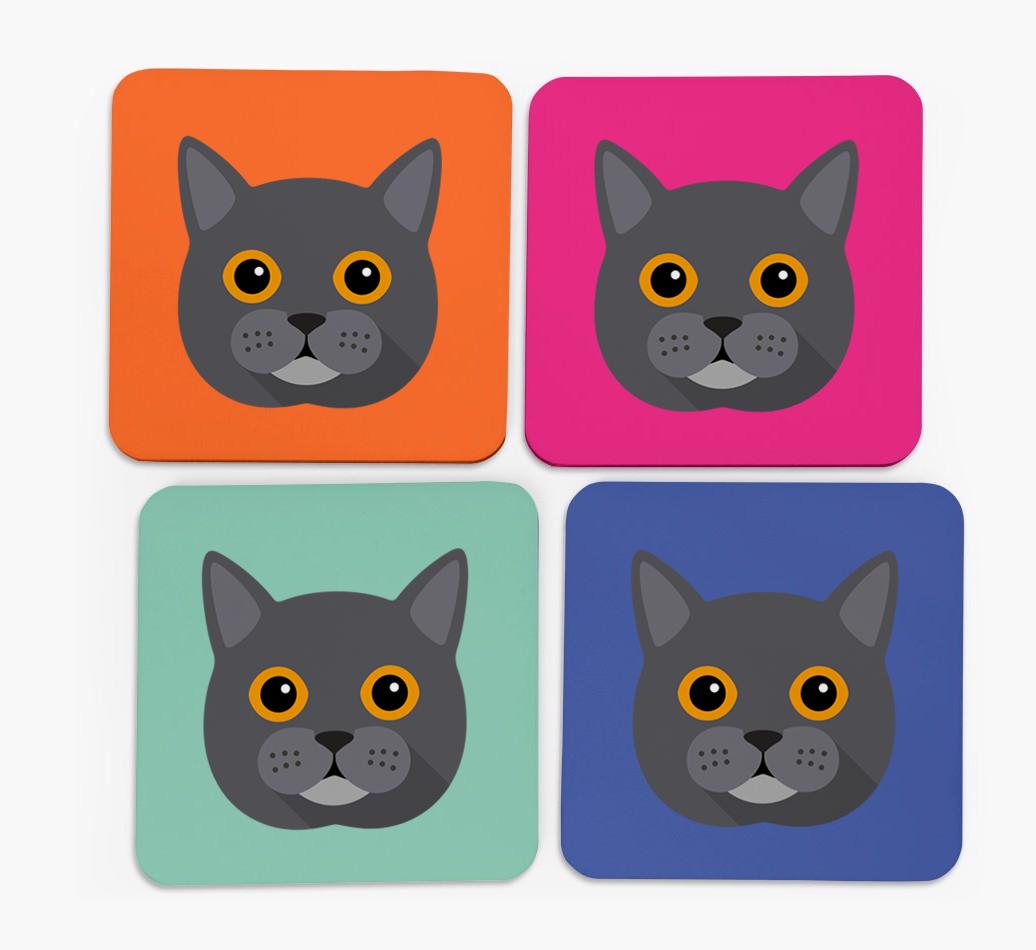 '{breedCommonName} Icon' - Personalized Coasters (Set of 4)