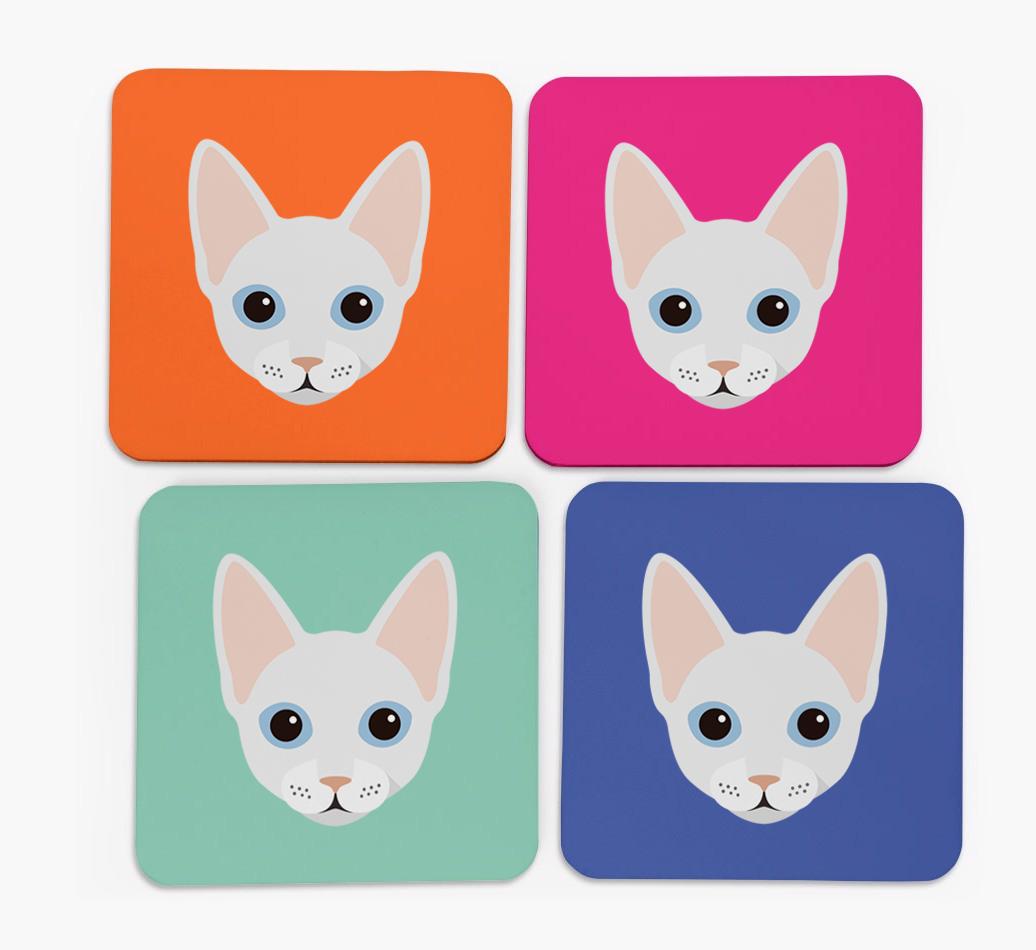 '{breedCommonName} Icon' - Personalized Coasters (Set of 4)