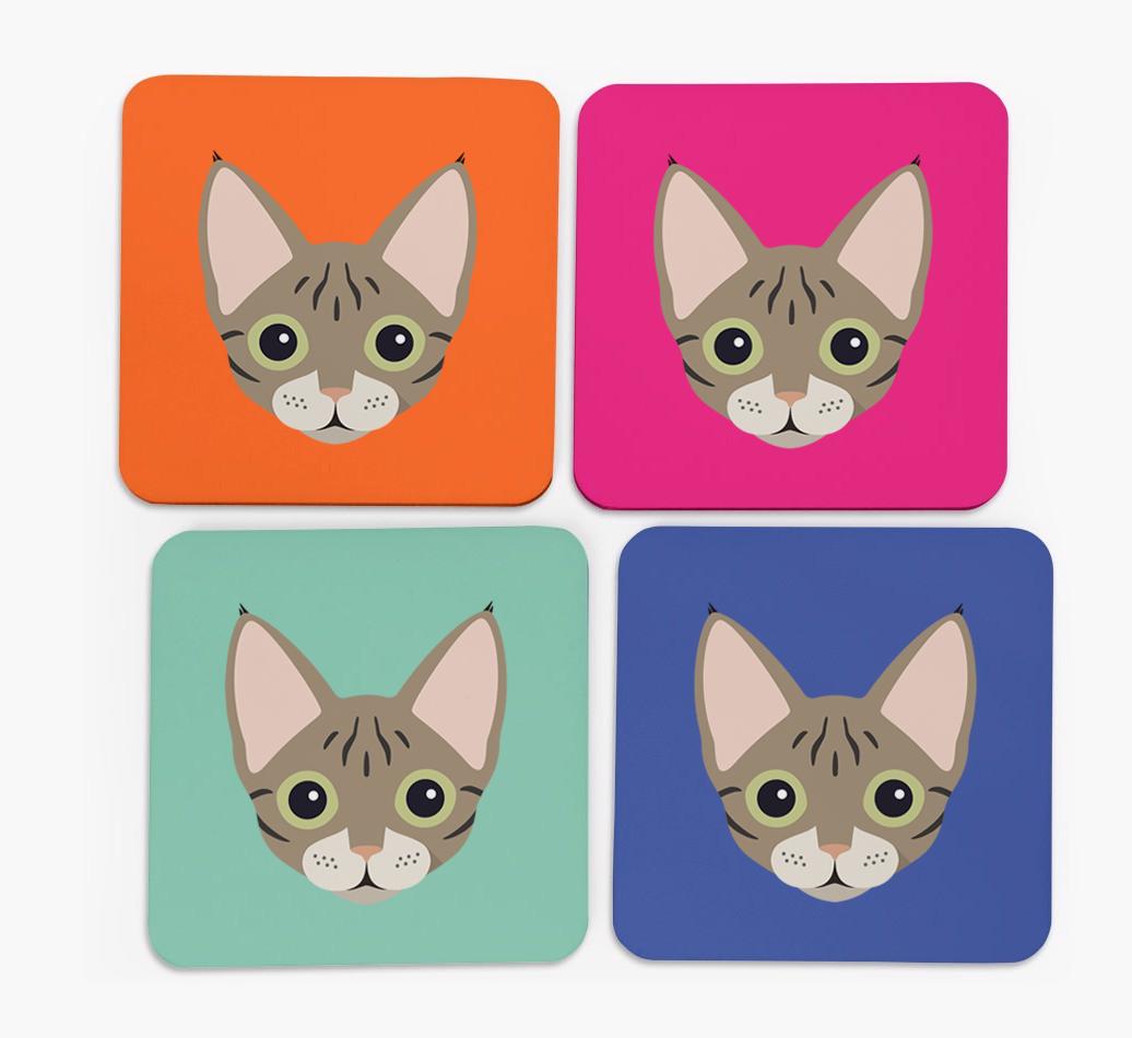 '{breedCommonName} Icon' - Personalized Coasters (Set of 4)