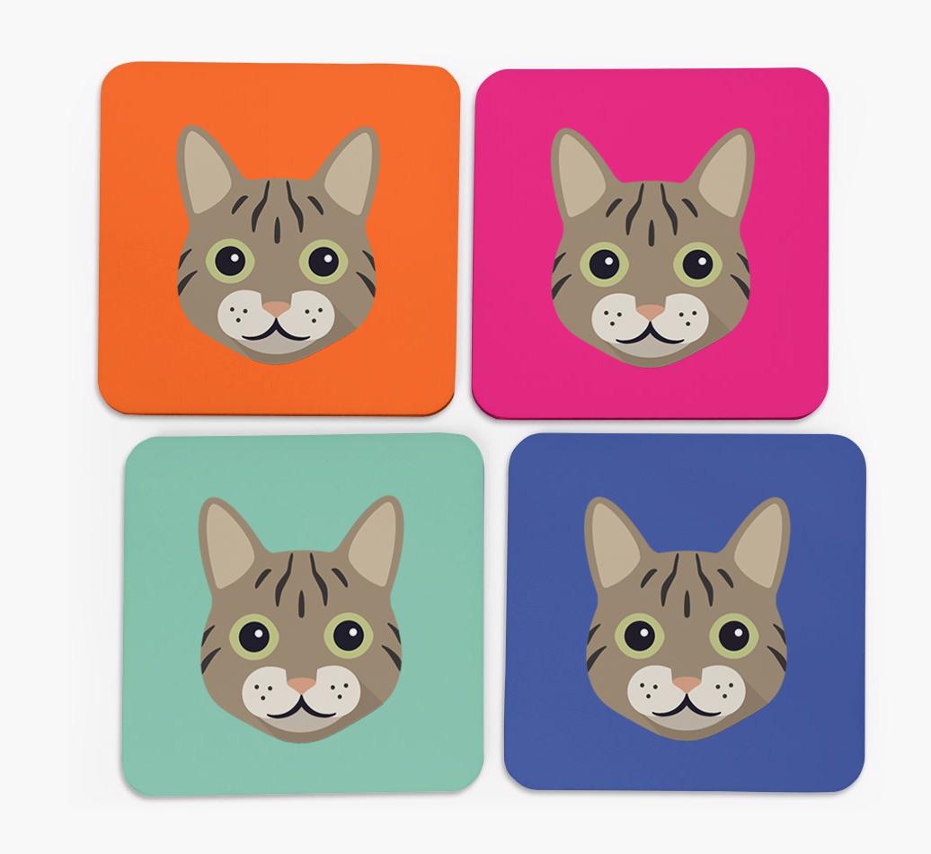 '{breedCommonName} Icon' - Personalized Coasters (Set of 4)