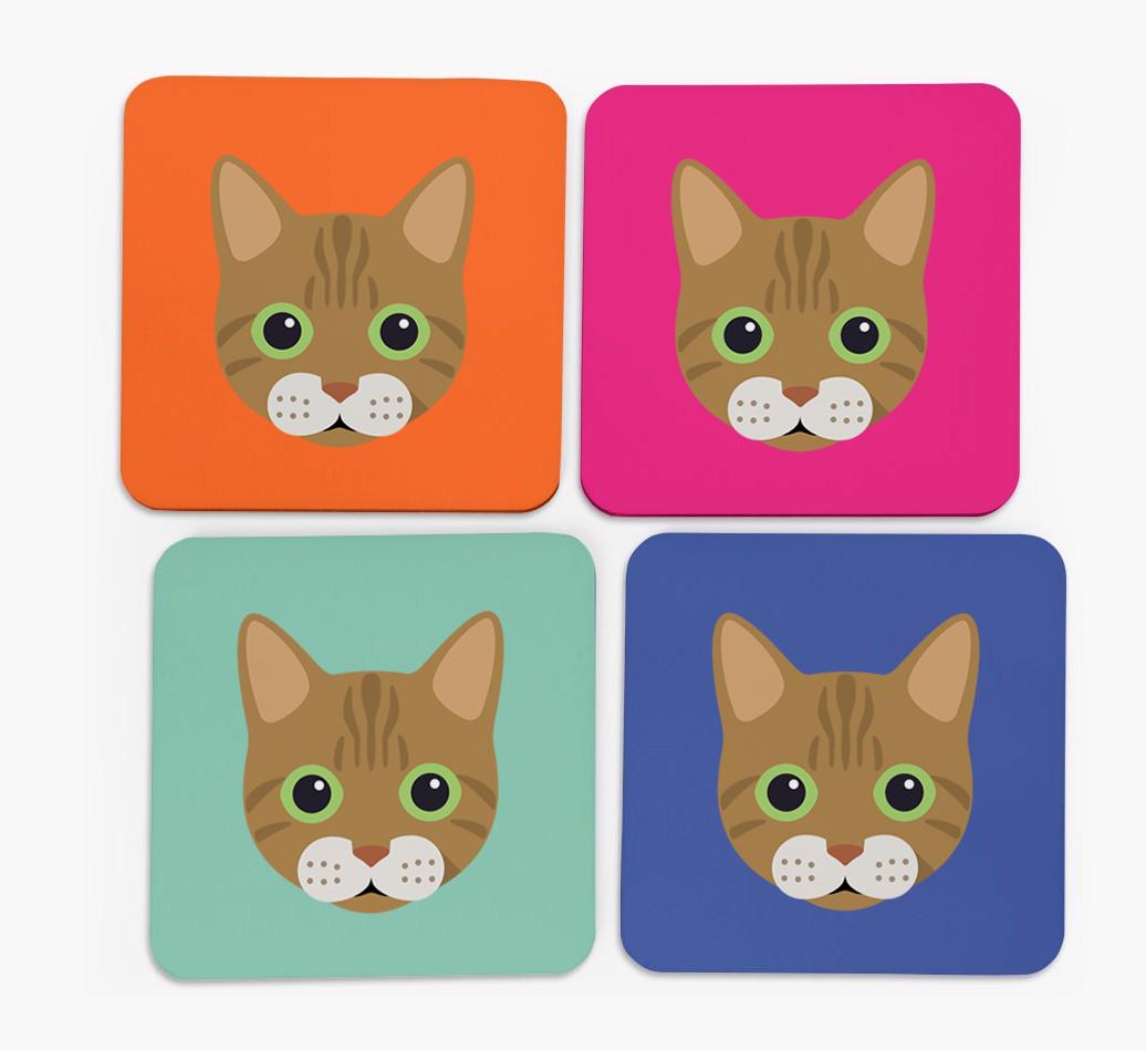 '{breedCommonName} Icon' - Personalized Coasters (Set of 4)