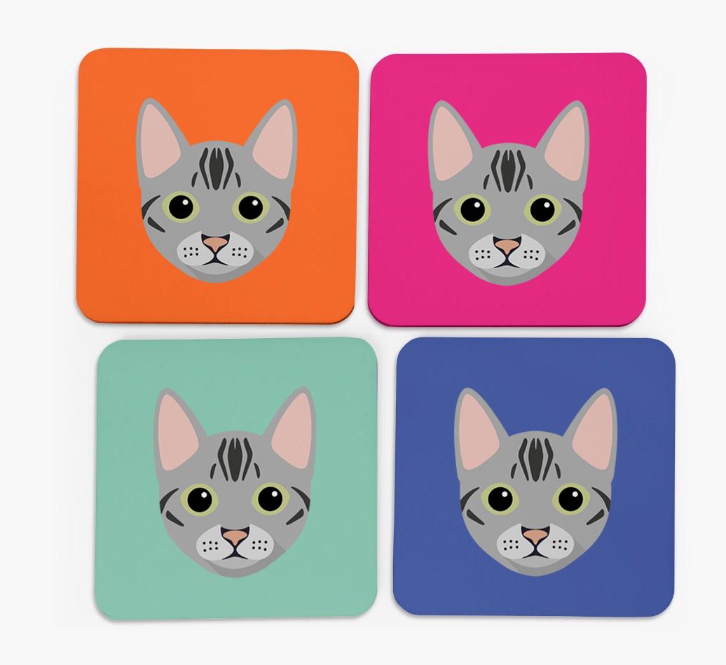 '{breedCommonName} Icon' - Personalized Coasters (Set of 4)