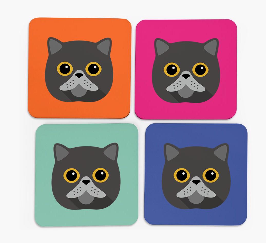 '{breedCommonName} Icon' - Personalized Coasters (Set of 4)