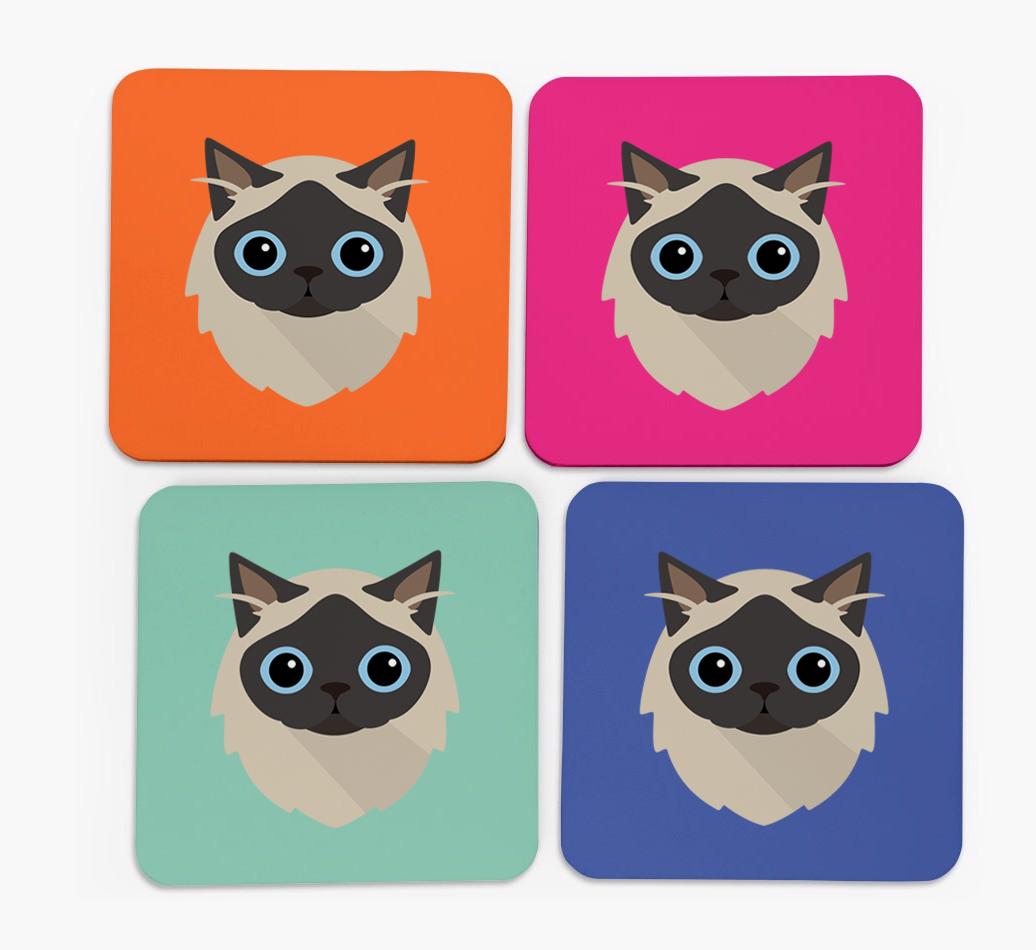 '{breedCommonName} Icon' - Personalized Coasters (Set of 4)