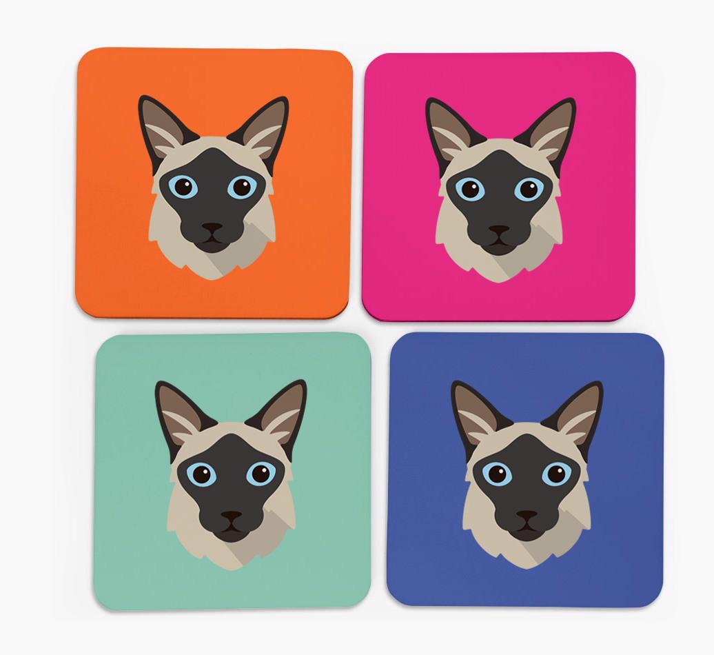 '{breedCommonName} Icon' - Personalized Coasters (Set of 4)