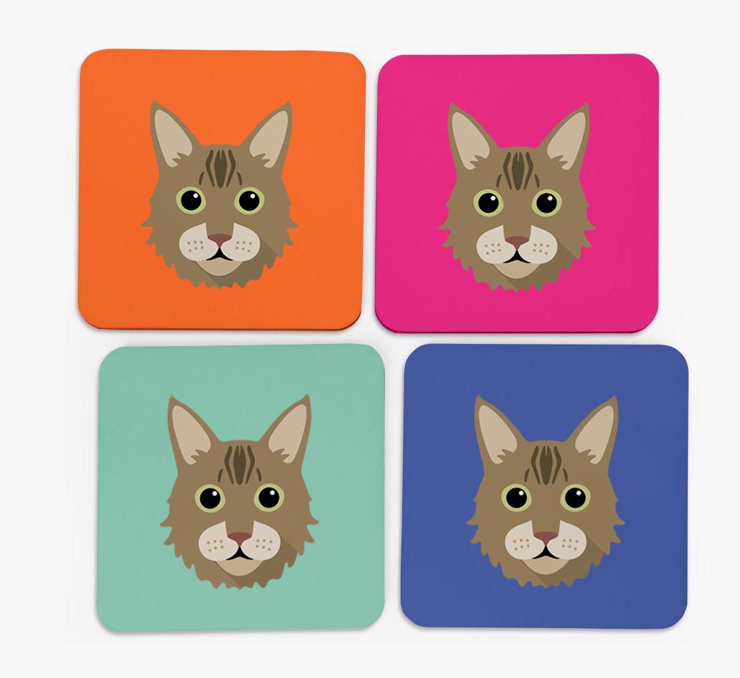 '{breedCommonName} Icon' - Personalized Coasters (Set of 4)