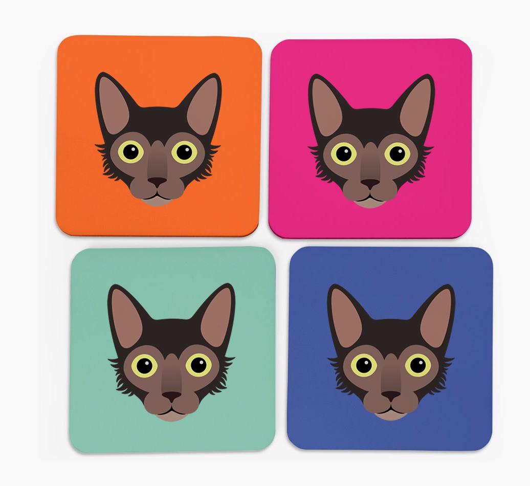 '{breedCommonName} Icon' - Personalized Coasters (Set of 4)