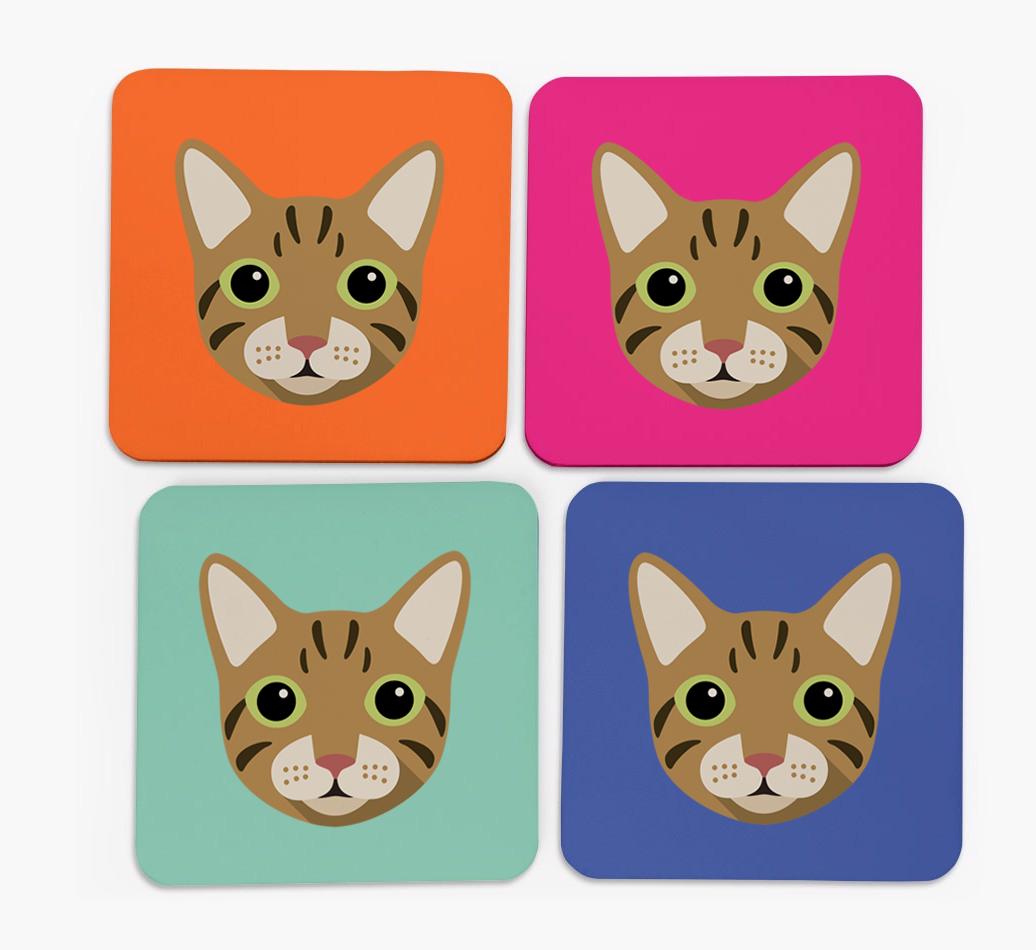 '{breedCommonName} Icon' - Personalized Coasters (Set of 4)