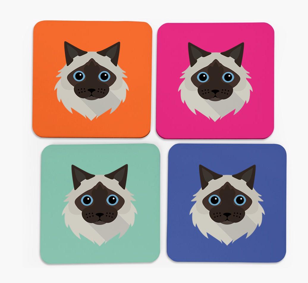 '{breedCommonName} Icon' - Personalized Coasters (Set of 4)