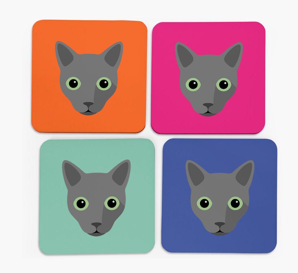 '{breedCommonName} Icon' - Personalized Coasters (Set of 4)