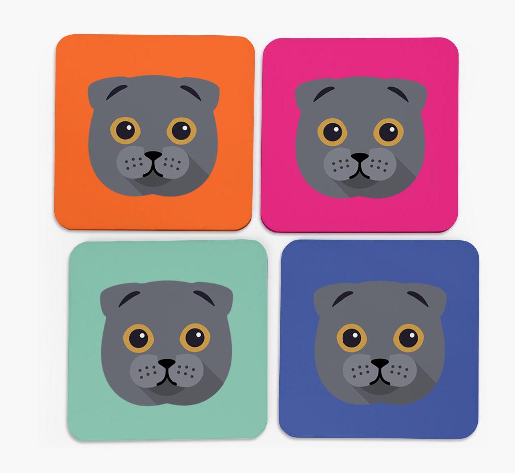 '{breedCommonName} Icon' - Personalized Coasters (Set of 4)