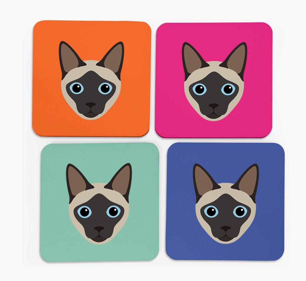 '{breedCommonName} Icon' - Personalized Coasters (Set of 4)