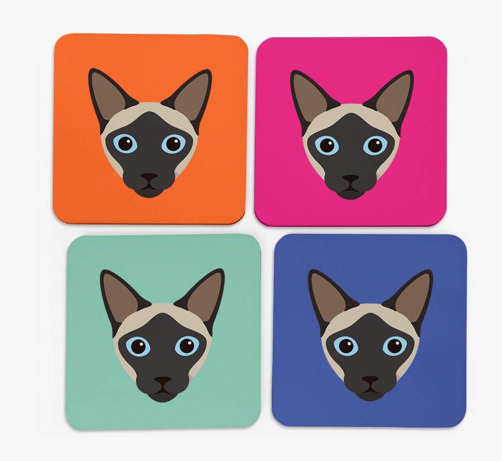 '{breedCommonName} Icon' - Personalized Coasters (Set of 4)