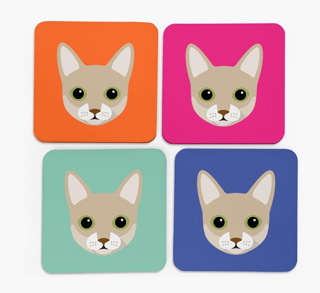 '{breedCommonName} Icon' - Personalized Coasters (Set of 4)