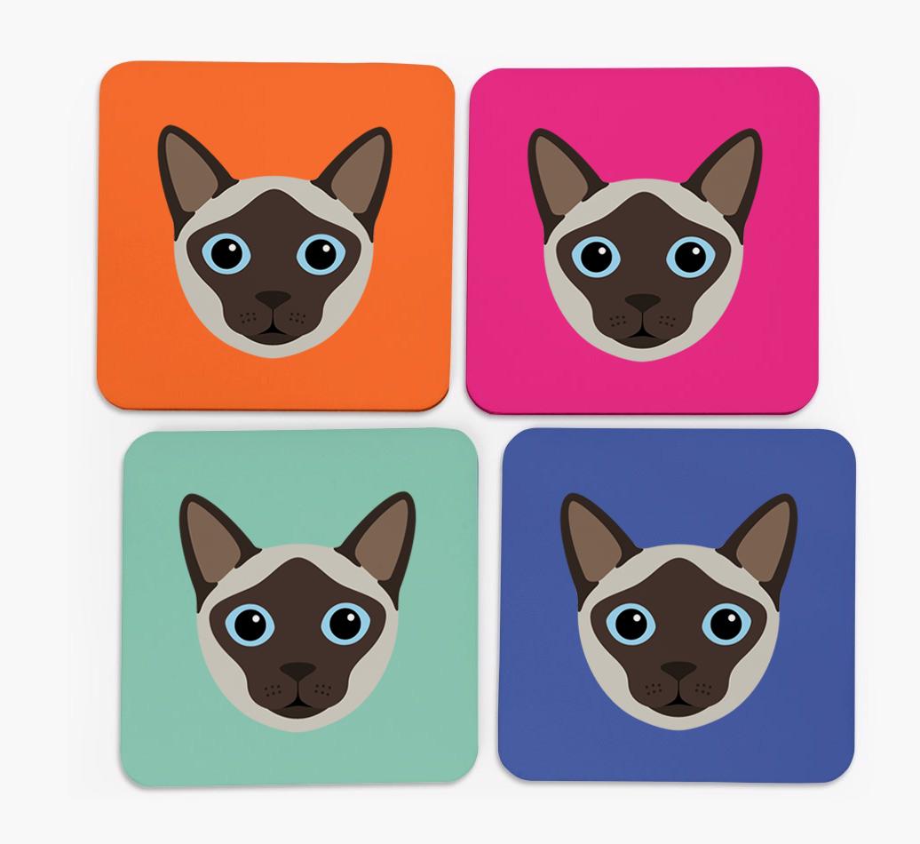 '{breedCommonName} Icon' - Personalized Coasters (Set of 4)