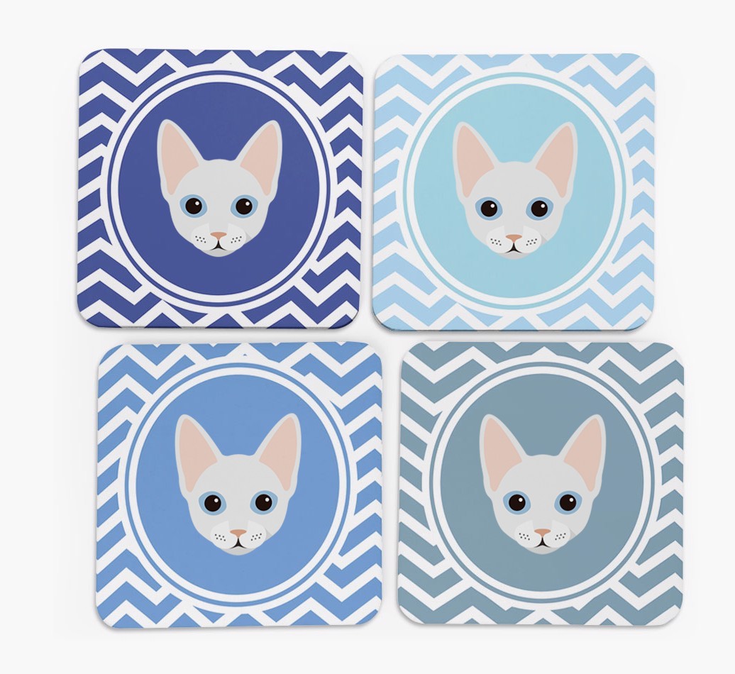 'Zig Zag' - Personalised {breedFullName} Coasters (Set of 4)