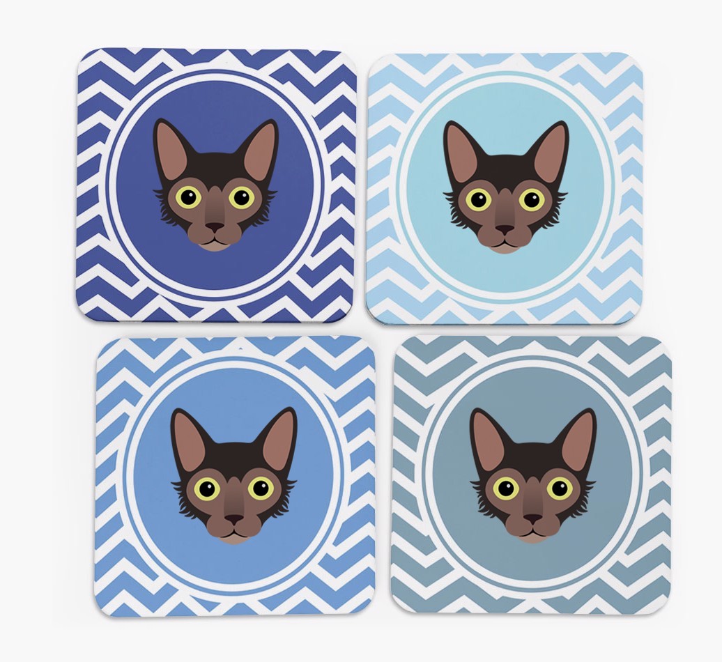 'Zig Zag' - Personalised {breedFullName} Coasters (Set of 4)
