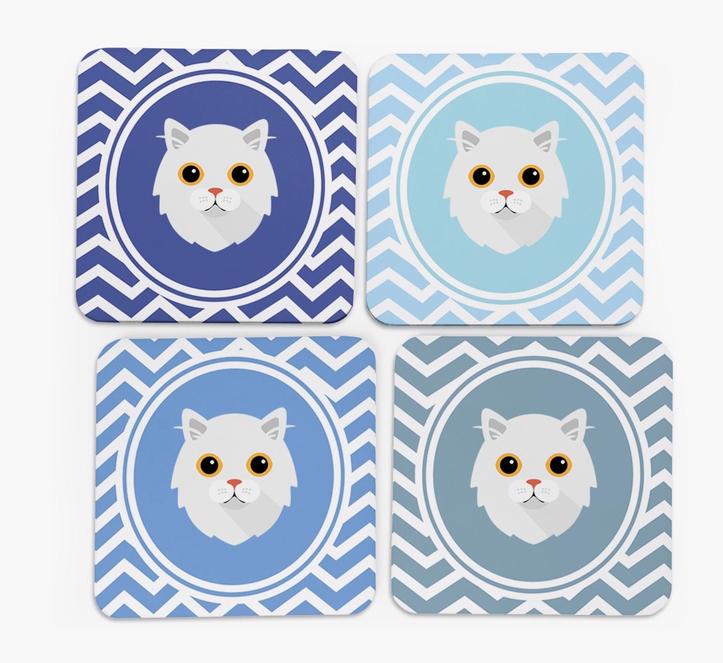 'Zig Zag' - Personalised {breedFullName} Coasters (Set of 4)