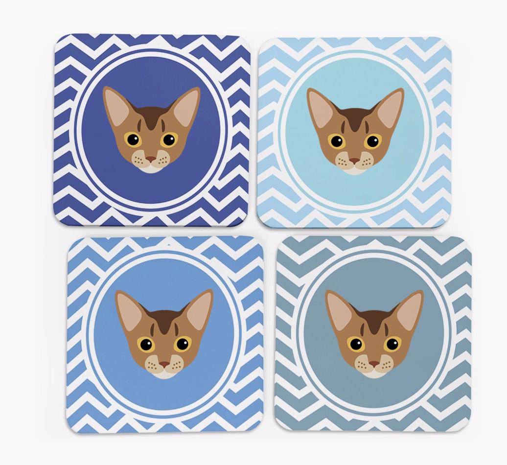 'Zig Zag' - Personalized {breedFullName} Coasters (Set of 4)