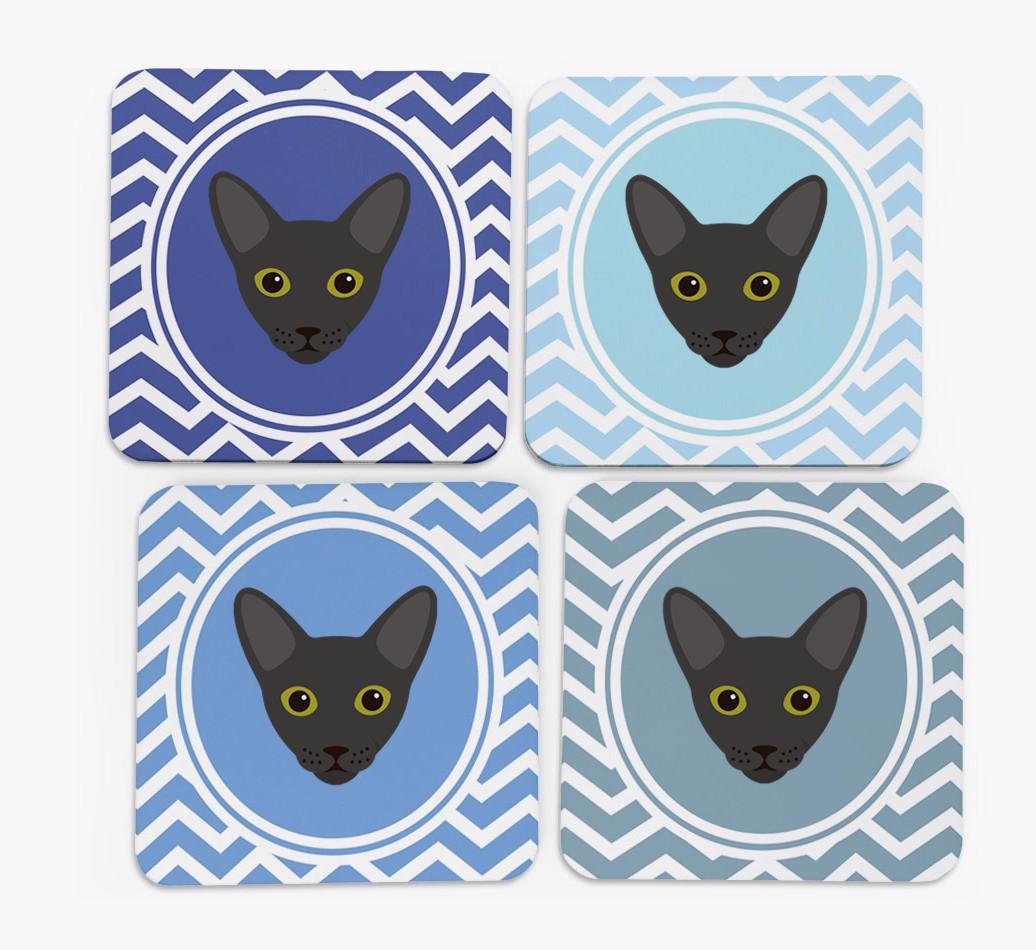'Zig Zag' - Personalized {breedFullName} Coasters (Set of 4)