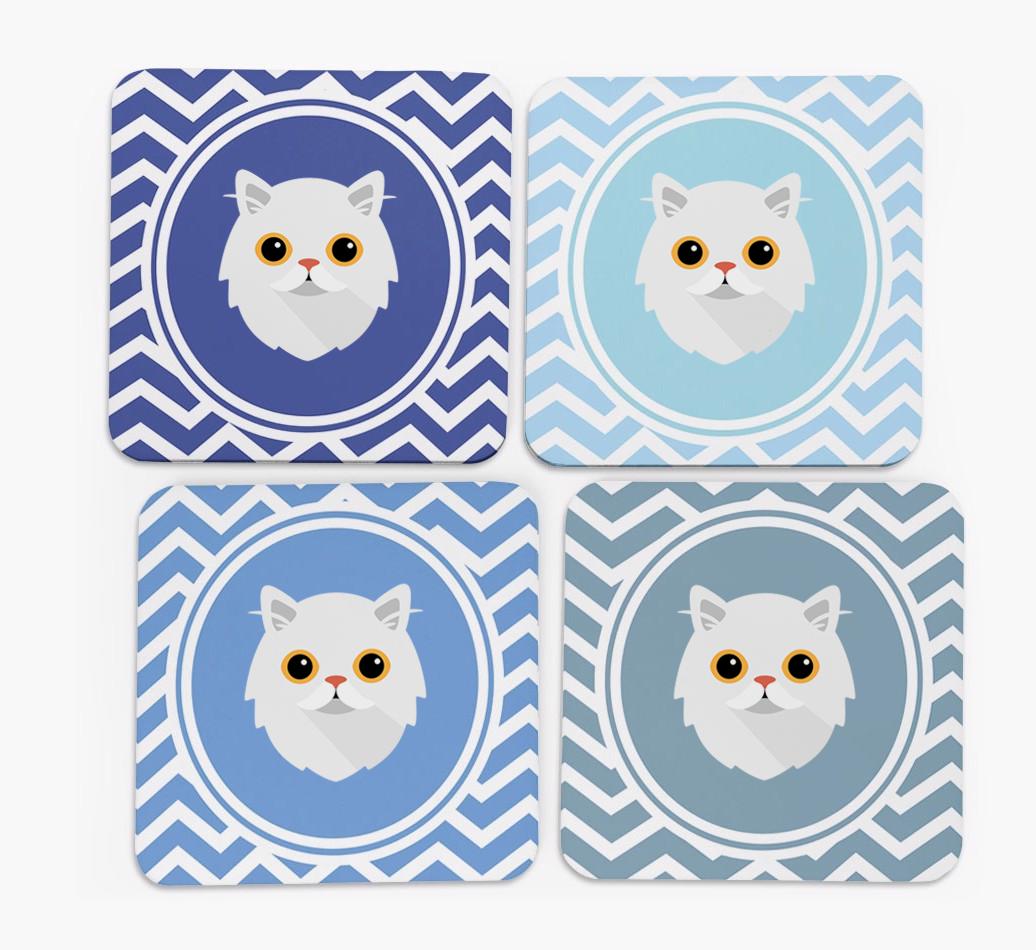 'Zig Zag' - Personalized {breedFullName} Coasters (Set of 4)