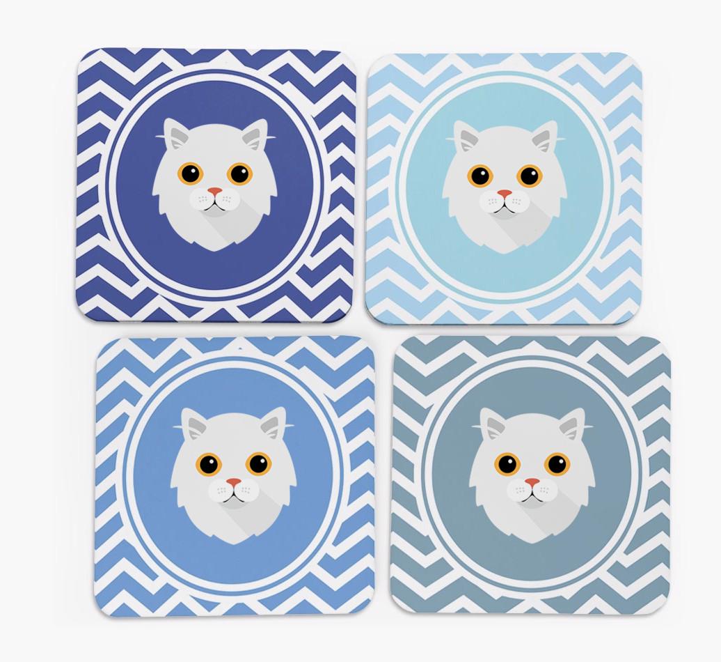 'Zig Zag' - Personalized {breedFullName} Coasters (Set of 4)