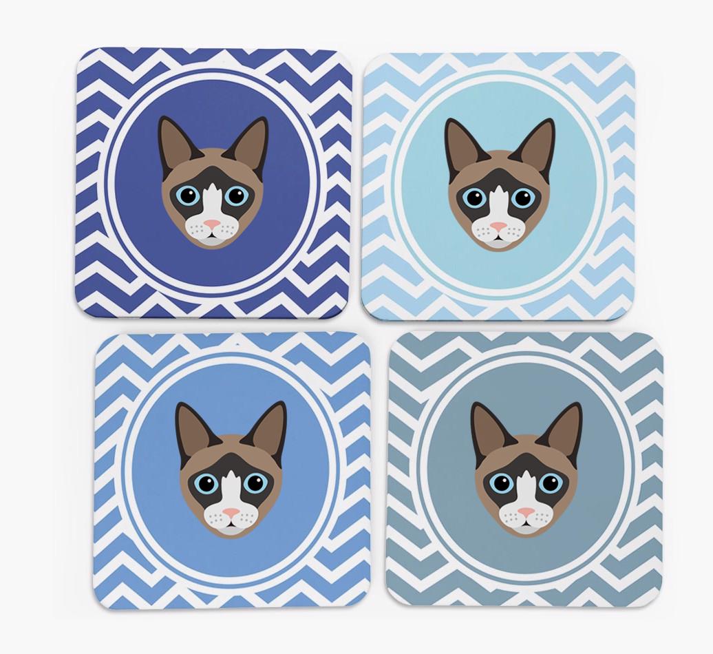 'Zig Zag' - Personalized {breedFullName} Coasters (Set of 4)