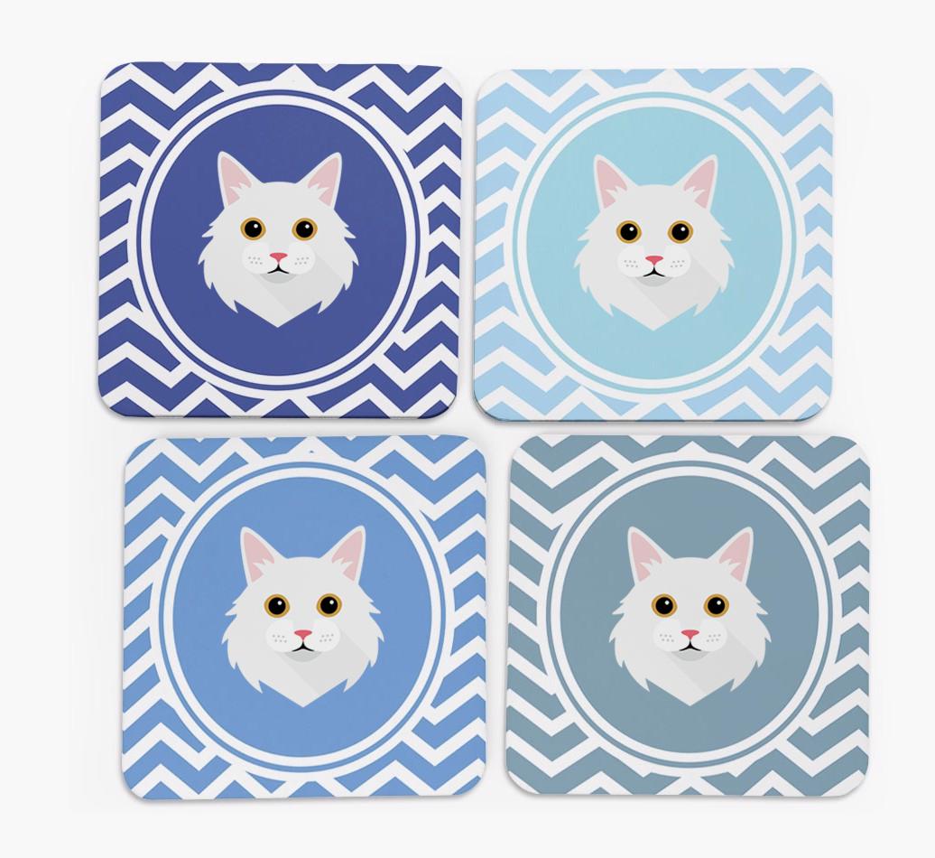 'Zig Zag' - Personalized {breedFullName} Coasters (Set of 4)