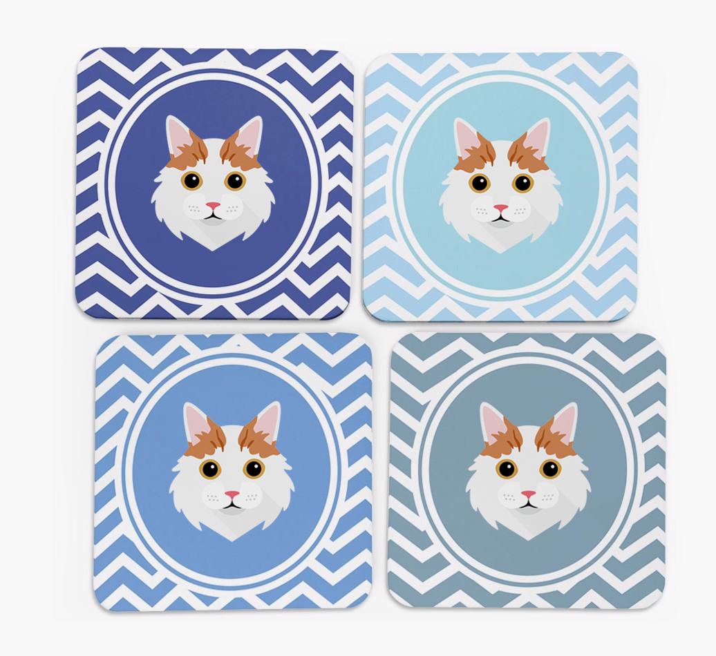 'Zig Zag' - Personalized {breedFullName} Coasters (Set of 4)