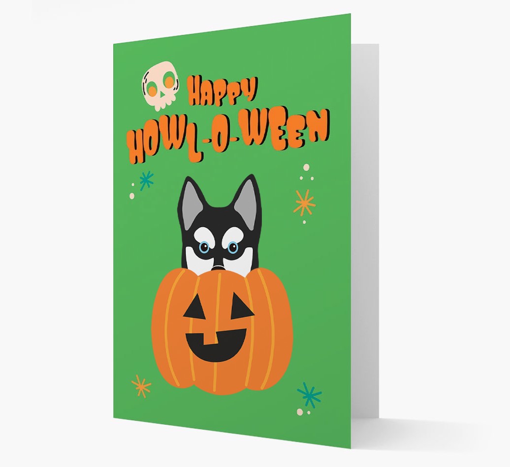'Happy Halloween' - Card with {breedFullName} Icon