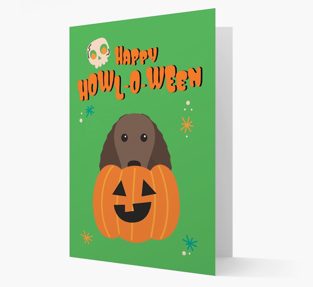 'Happy Halloween' - Card with {breedFullName} Icon