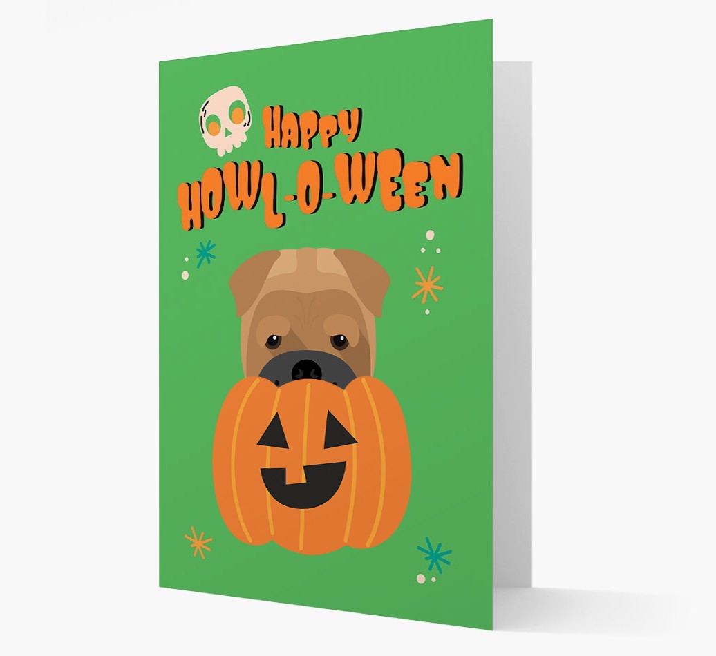 'Happy Halloween' - Card with {breedFullName} Icon